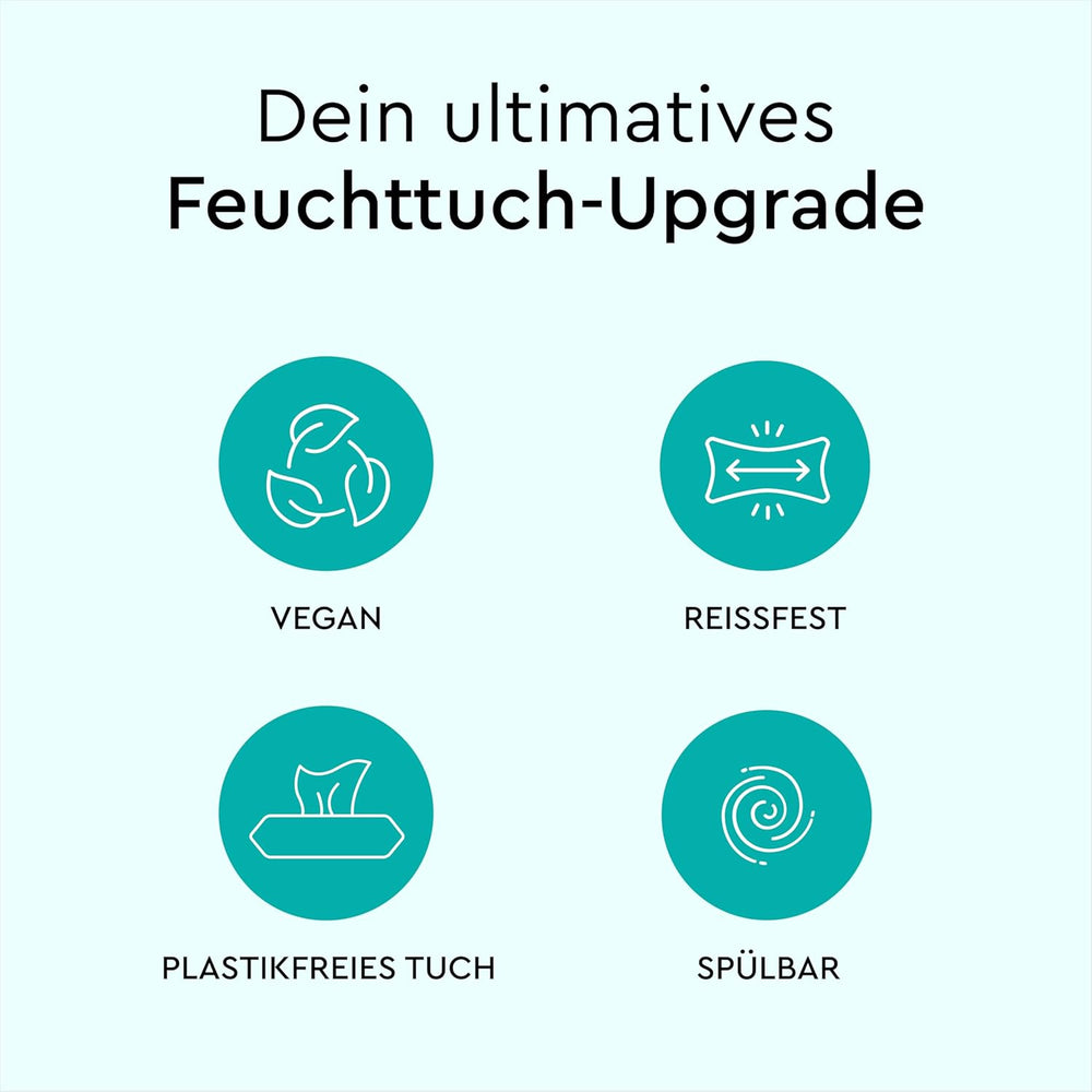 LILLYDOO Toallitas húmedas para inodoro 720 piezas (12 x 60) Toallitas desechables 100% sin plástico Sin fragancia
