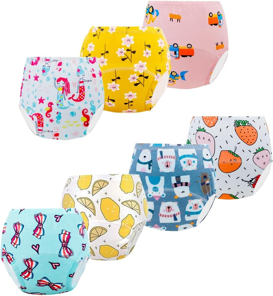 Pantalones de entrenamiento para ir al baño, nuestros pantalones de entrenamiento para ir al baño para niños (2-3 años, 7 piezas, color: multicolor, talla S)