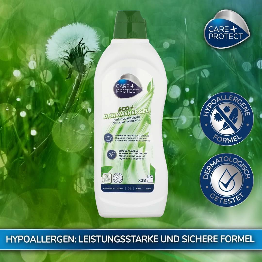 CARE+PROTECT - Gel ecológico para lavavajillas, hipoalergénico, 650 ml Naty Shop