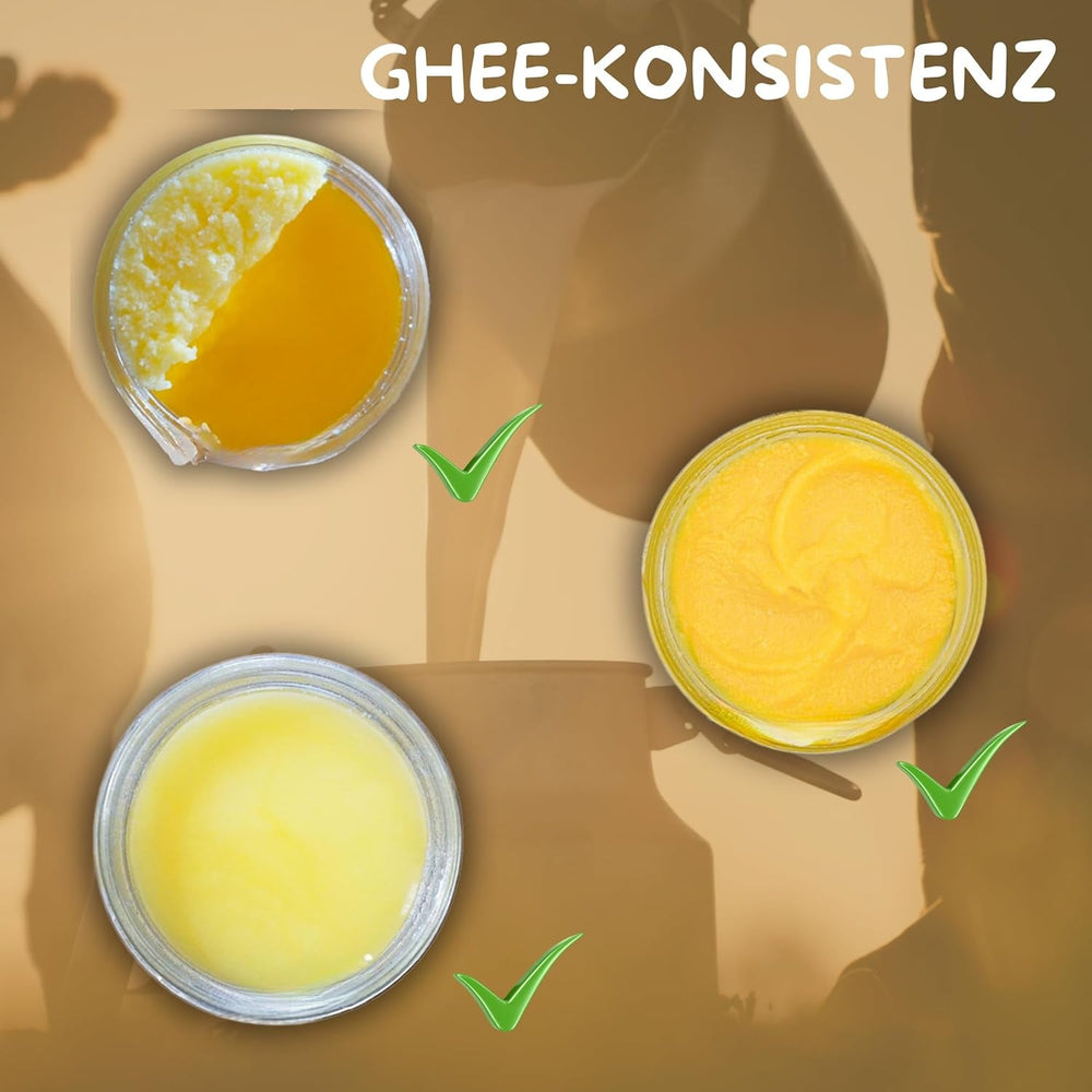 Cibo Bio Ghee 500g – Milch aus Parma & Reggio Emilia – Hergestellt in Italien – Weidekühe – Rauchpunkt 250°C – Aus Zentrifugensahne