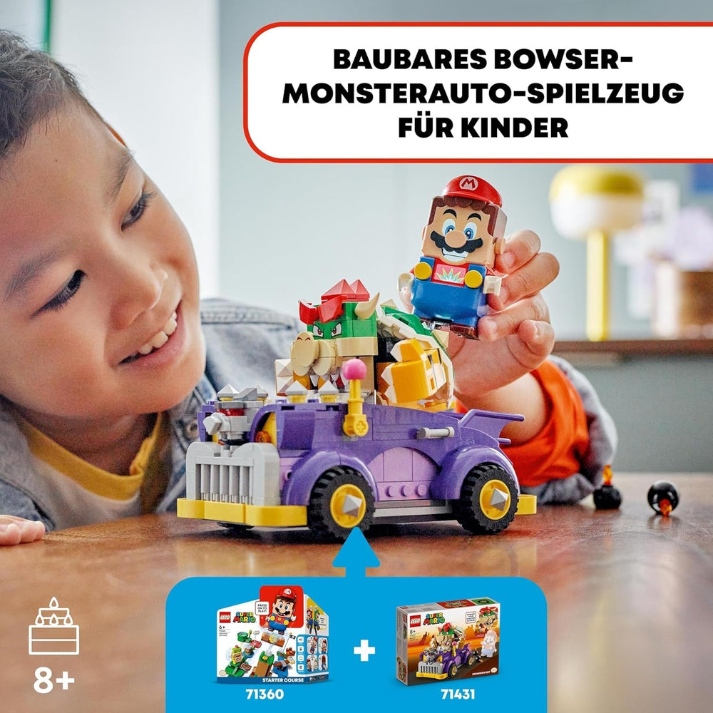 LEGO Super Mario Set de expansión Monster Cart de Bowser Coche de juguete Bowser para niños y niñas Set de un solo personaje Regalo para jugadores para niños de 8 años 71431 Juegos de construcción Besuche den LEGO-Store