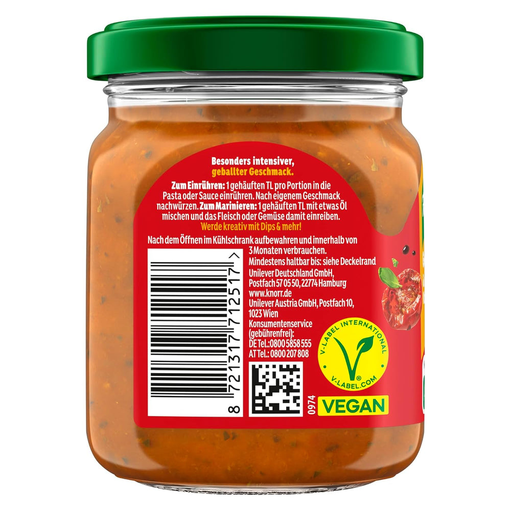 Knorr Schnell gewürzt Kochpaste Getrocknete Tomate & Mediterranean Kräuter einfach & schnell für einen besons intensivo, geballten Gesmack 165 g