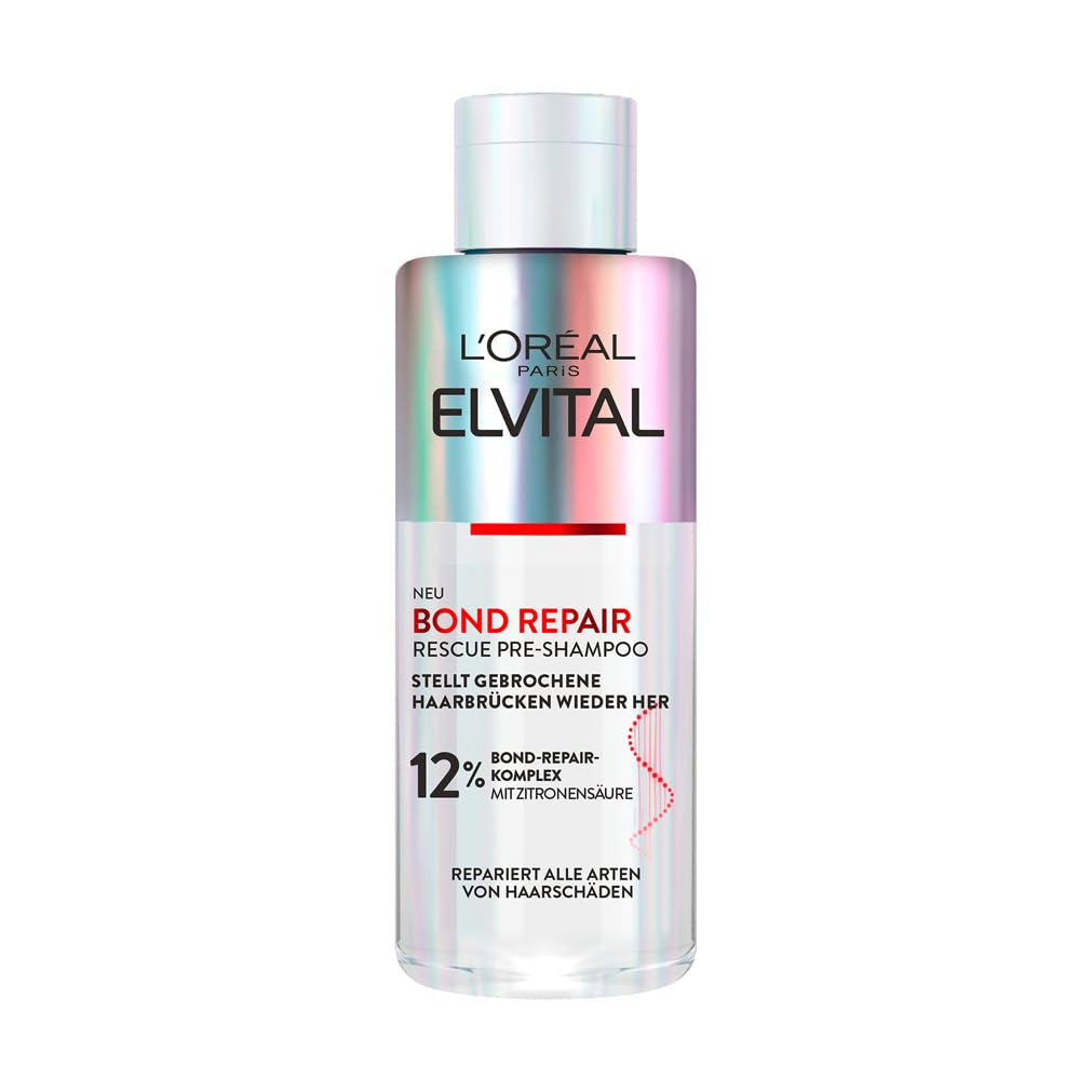 L'Oréal Paris Elvital Bond Repair Champú, Limpieza suave para la reparación del cabello Ducha y baño L'Oréal 200 ml Pre-Champú