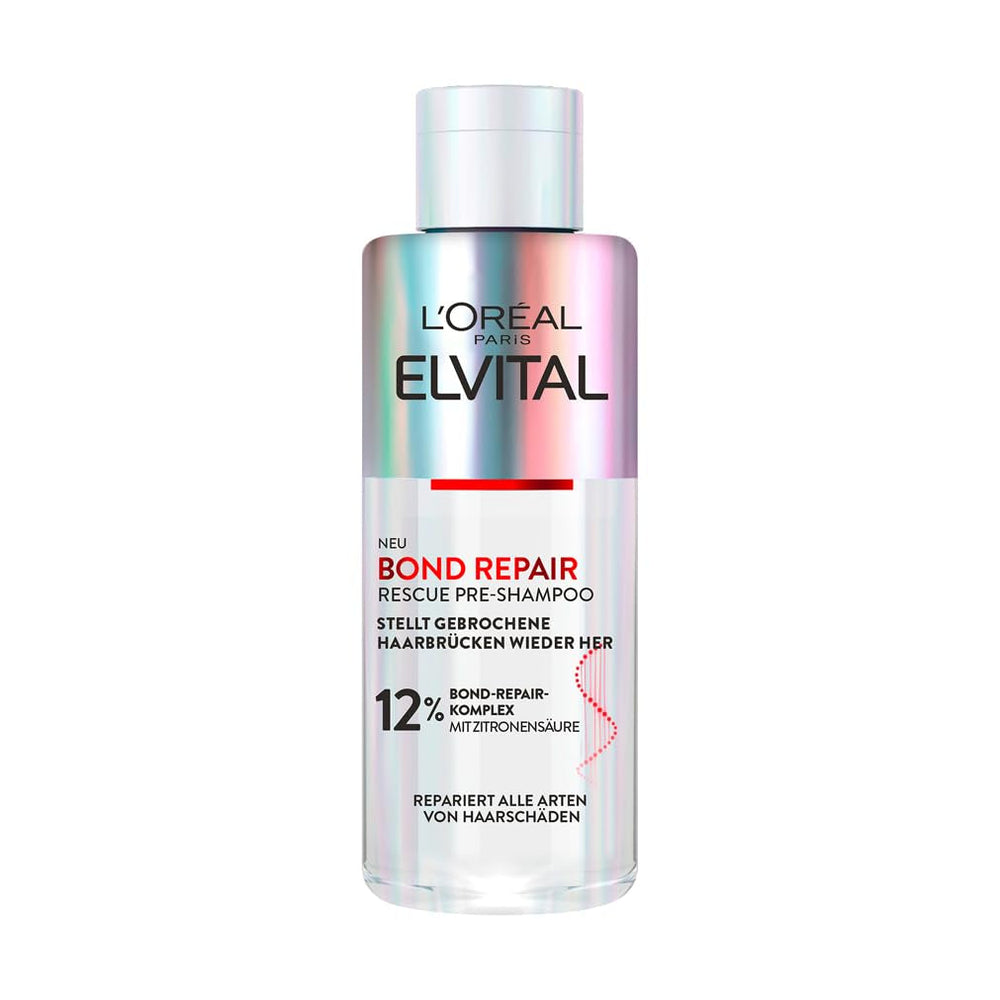 L'Oréal Paris Elvital Bond Repair Champú, Limpieza suave para la reparación del cabello Ducha y baño L'Oréal 200 ml Pre-Champú