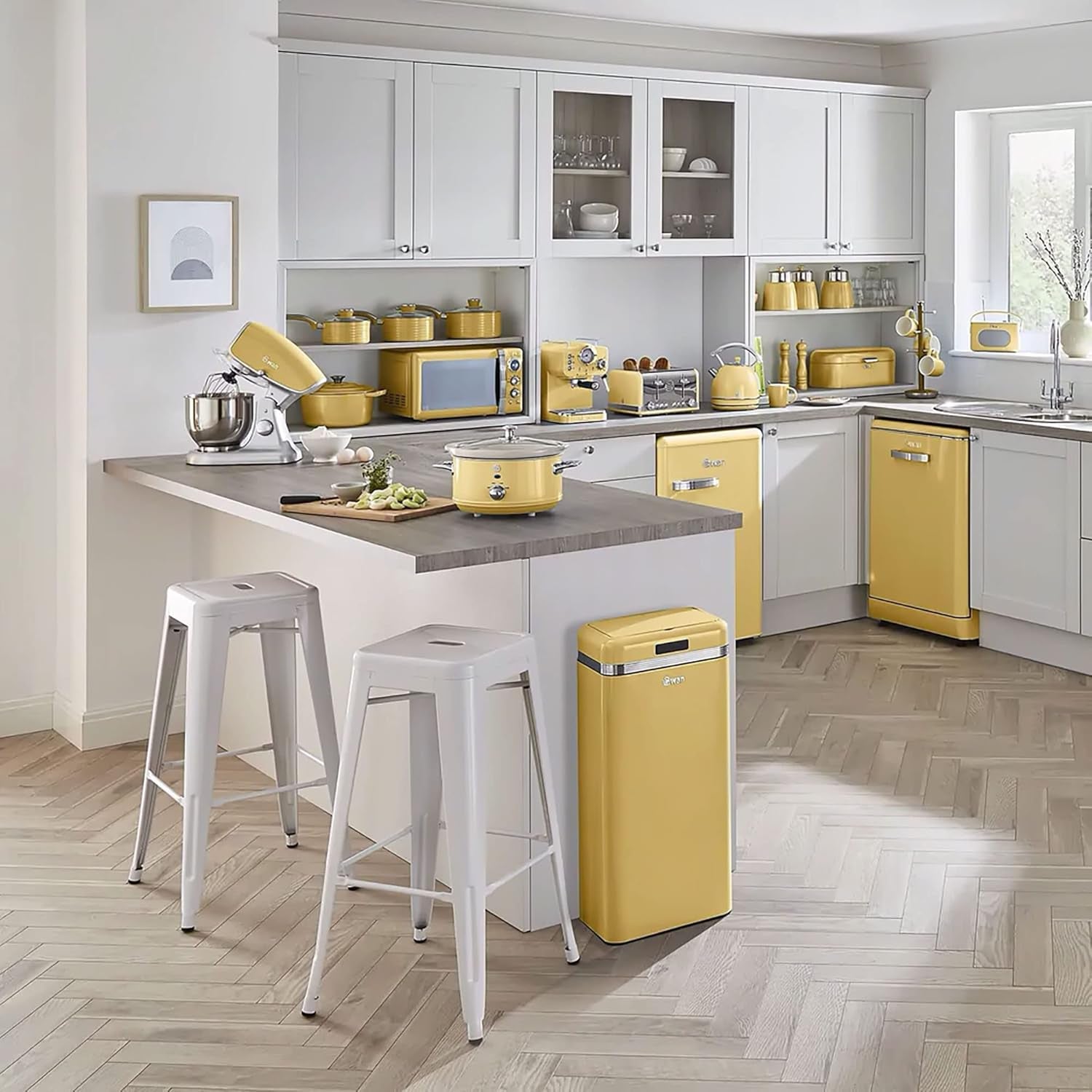 Swan Retro SF17031YELNEW Olla de Cocción Lenta 6,5 litros, 320W Naty Shop