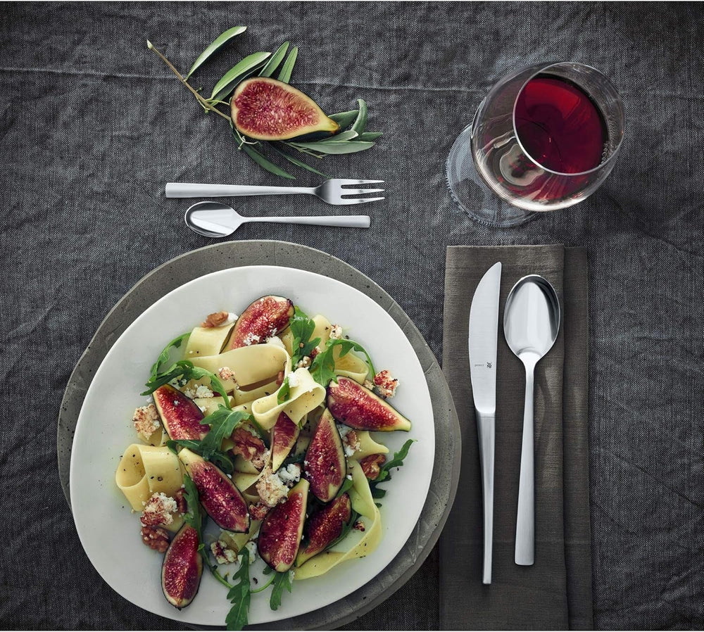 WMF Corvo Besteck Set 12 Personen, 66 Teilig, 60 Teile Mit Servierbesteck, Hohheftmesser, Cromargan Protect Mattiert, Kratzbeständig, Spülmaschinenfest Kitchen Naty Shop