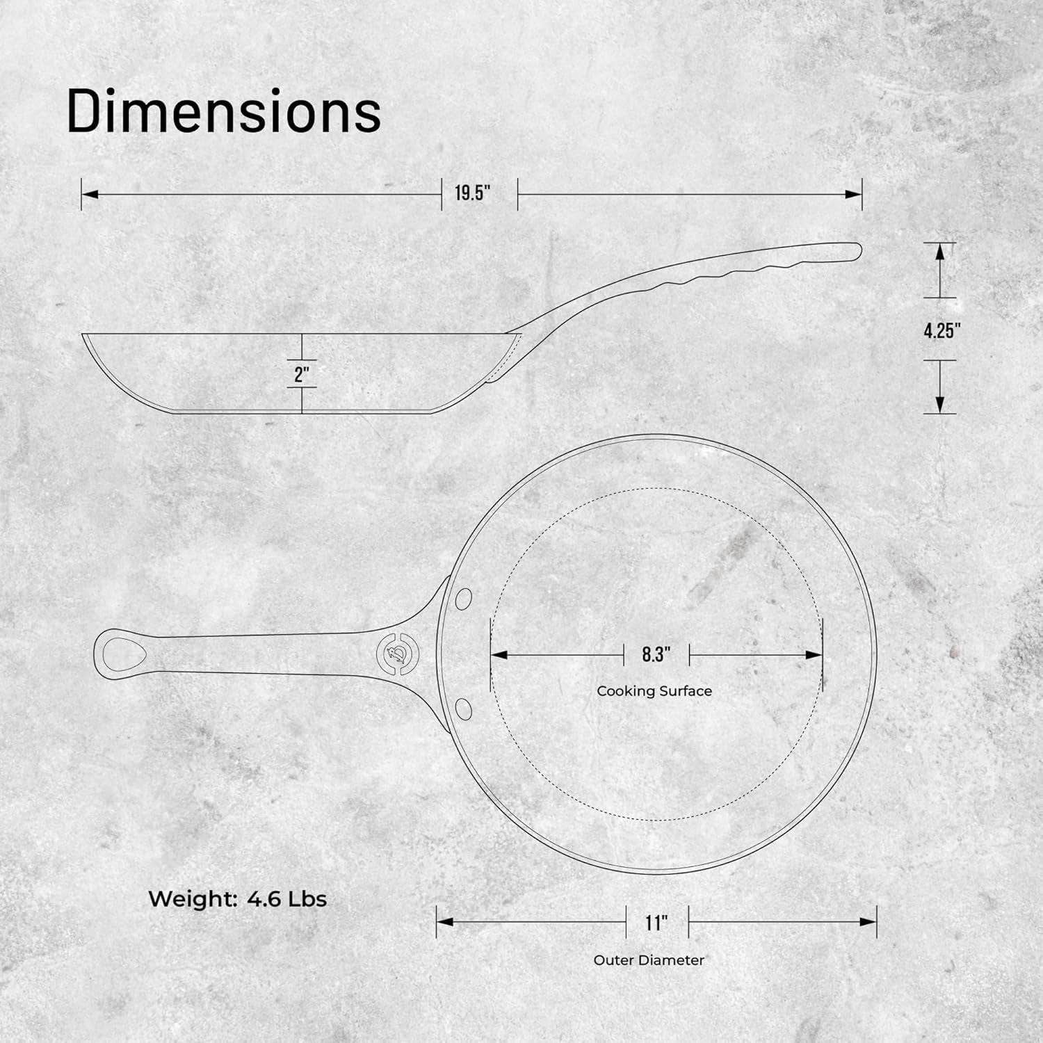 Sartén MINERAL B PRO Fabricada en acero Ollas y Sartenes Naty Shop