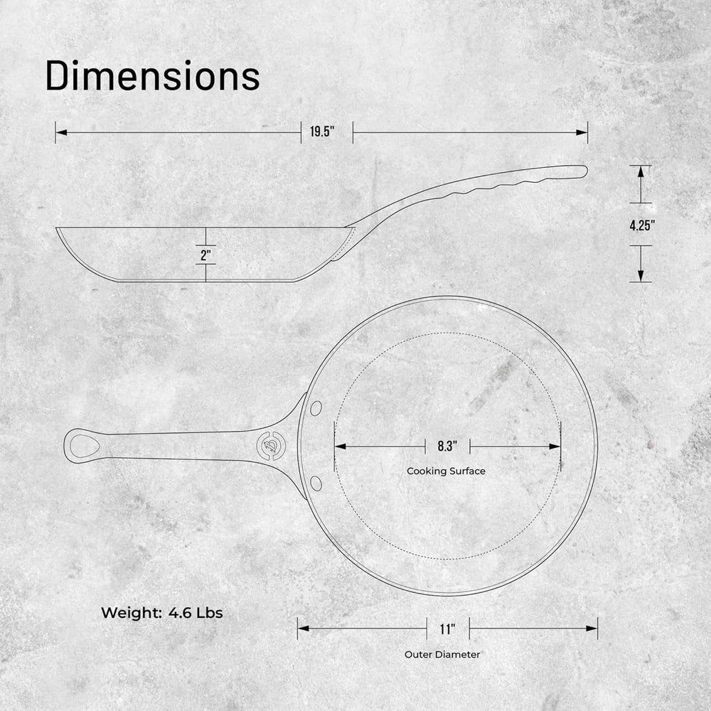Sartén MINERAL B PRO Fabricada en acero Ollas y Sartenes Naty Shop