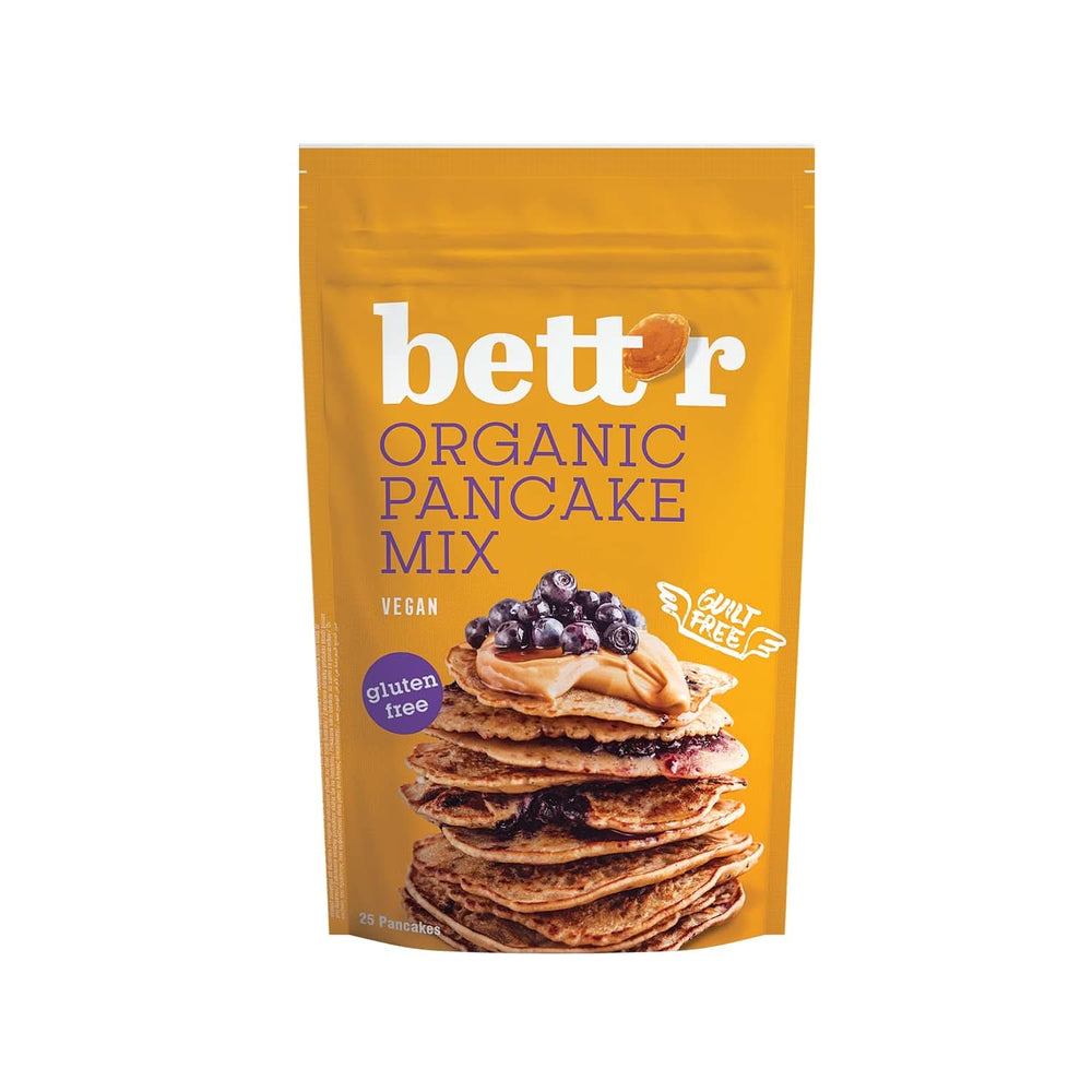 Bett'R Pancake Mix, mezcla para hornear ecológica, vegana y sin gluten, 6 x 400 gramos Kitchen Naty Shop