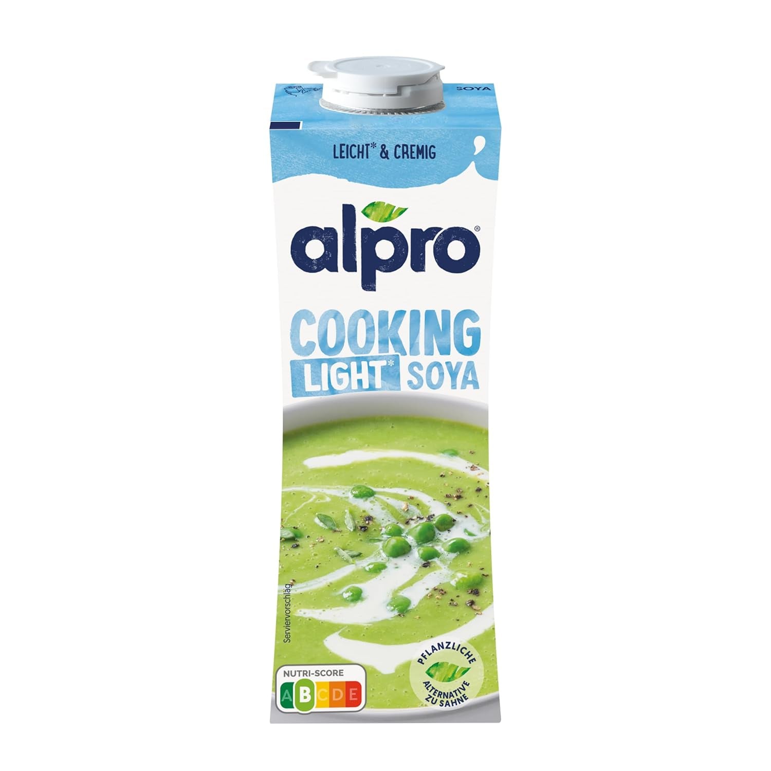 Alpro Cooking Soya – Kochcreme aus Soya vegana con sabor neutro para platos fríos y calientes – 15 x 250 ml