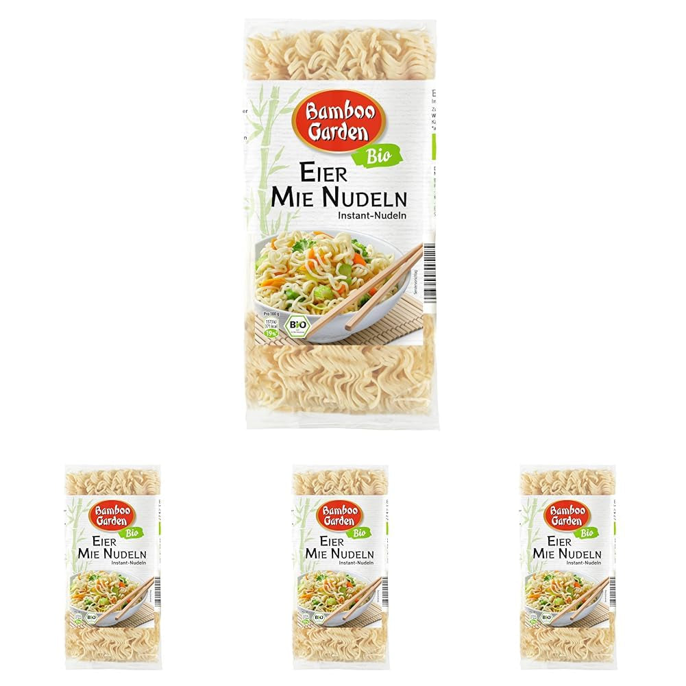 Fideos orgánicos de huevo y cordero Bamboo Garden, 250 g (el diseño del paquete puede variar)