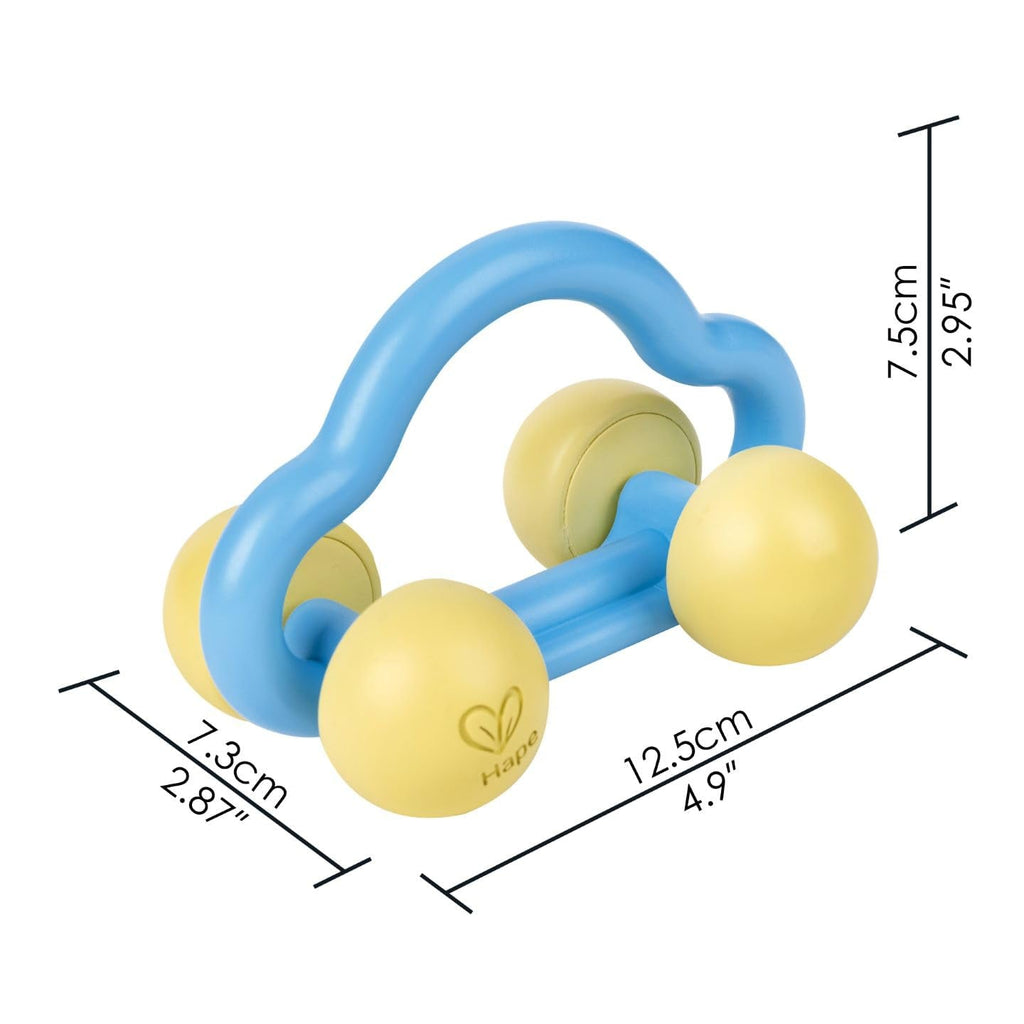 Mașină de jucărie Hape Roll & Rattle, jucărie pentru copii Jucarii Bebe Naty Shop