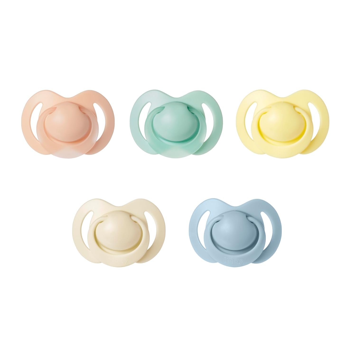 Nuby – Set de 5 tetine și suzete ortodontice din silicon moale | 3 modele pentru zi și noapte | 2 modele care strălucesc în întuneric | Fără BPA | Formă asemănătoare sânilor | Pentru 18-36 de luni