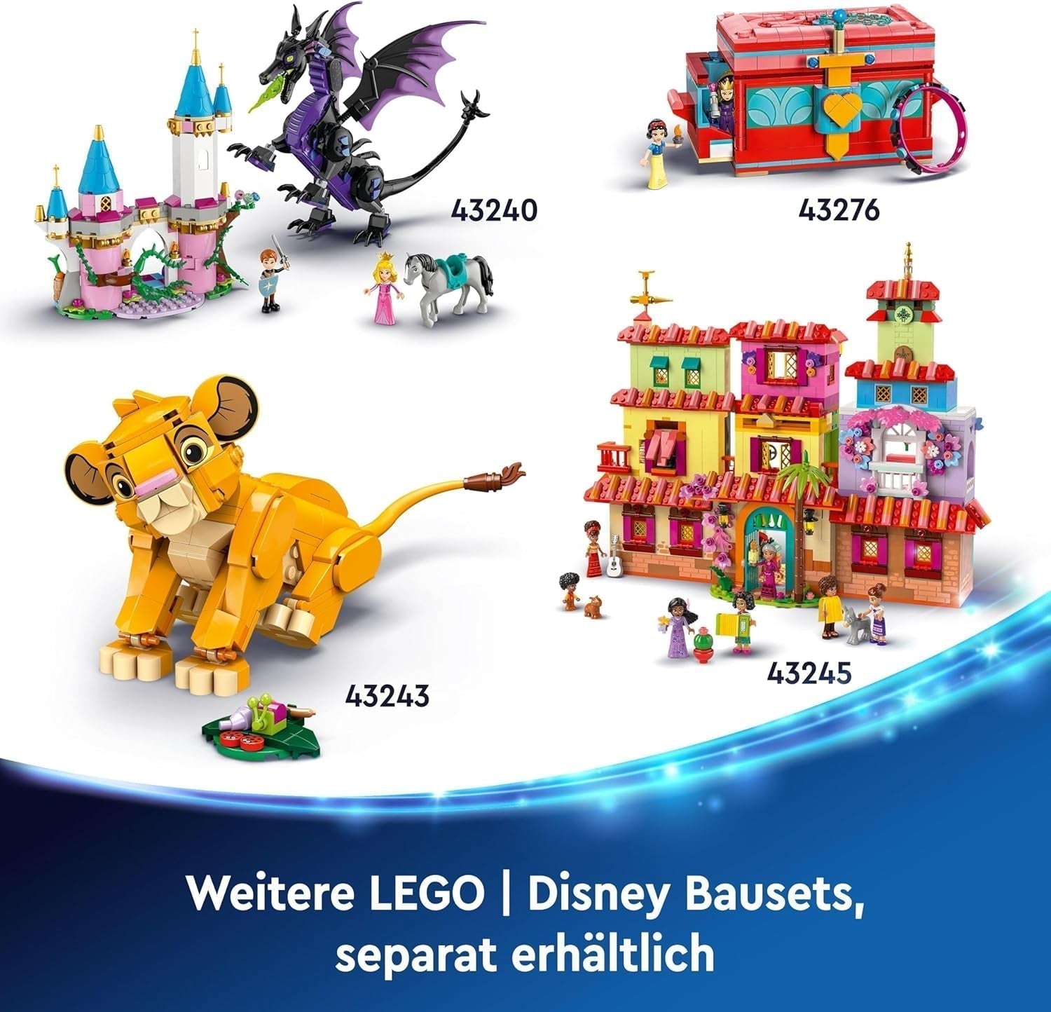 LEGO Ç€ Disney Simba, el cachorro del rey león, juguete de construcción para niños, set de juego de fantasía con la figura del león, genial idea de regalo para niñas y niños a partir de 6 años, juguete para niños 43243 Juegos de construcción Beuche den LEGO-Store