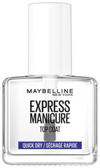 Maybelline New York Esmalte de Uñas, Quick Dry Top Coat Express Manicura, Transparente, 12 ml
