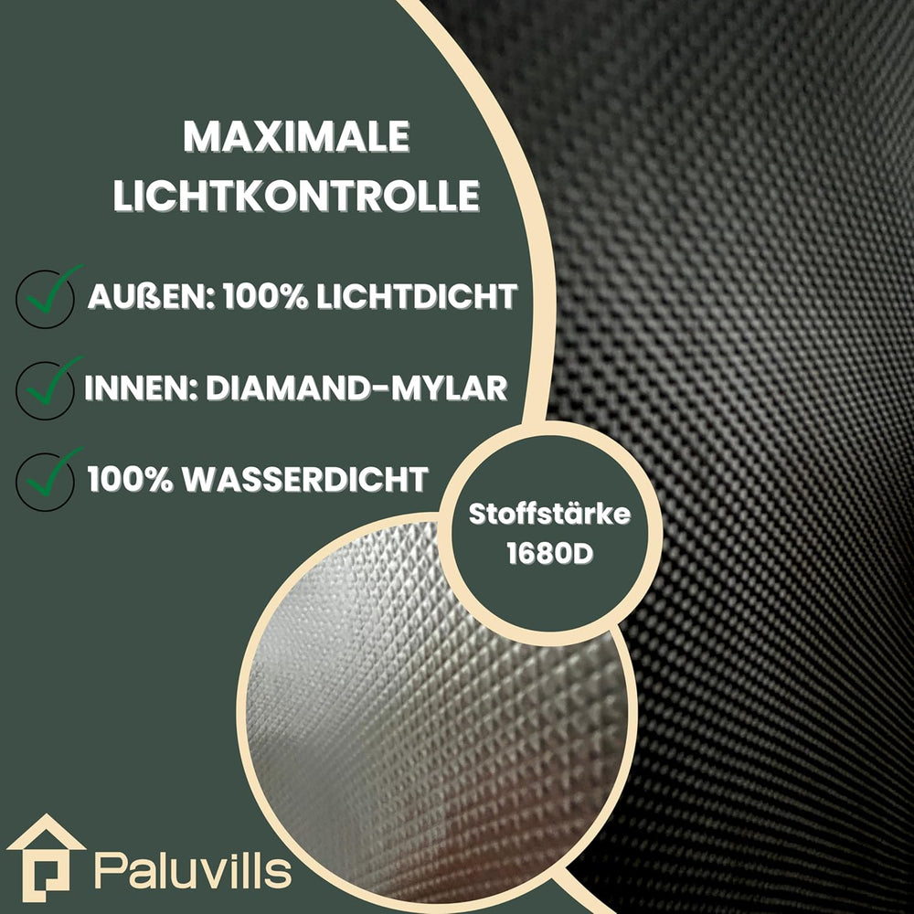 Tienda de cultivo de 40x40x160 cm con sistema de gestión de cables, ventana de visualización, marco de metal, tela 1680D, bolsa de accesorios de cultivo - Caja de cultivo interior - El mejor invernadero de propagación de plantas