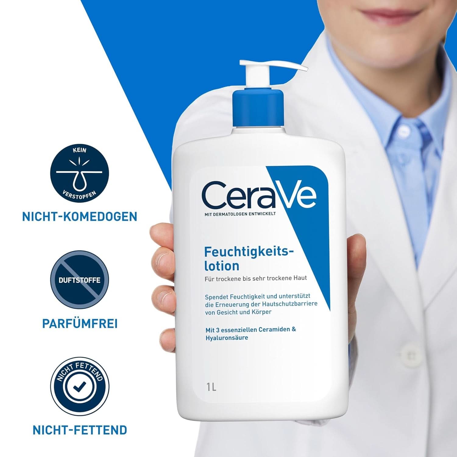 Cerave Loción hidratante para cuerpo y rostro, 1 litro Cosmética y Belleza Naty Shop
