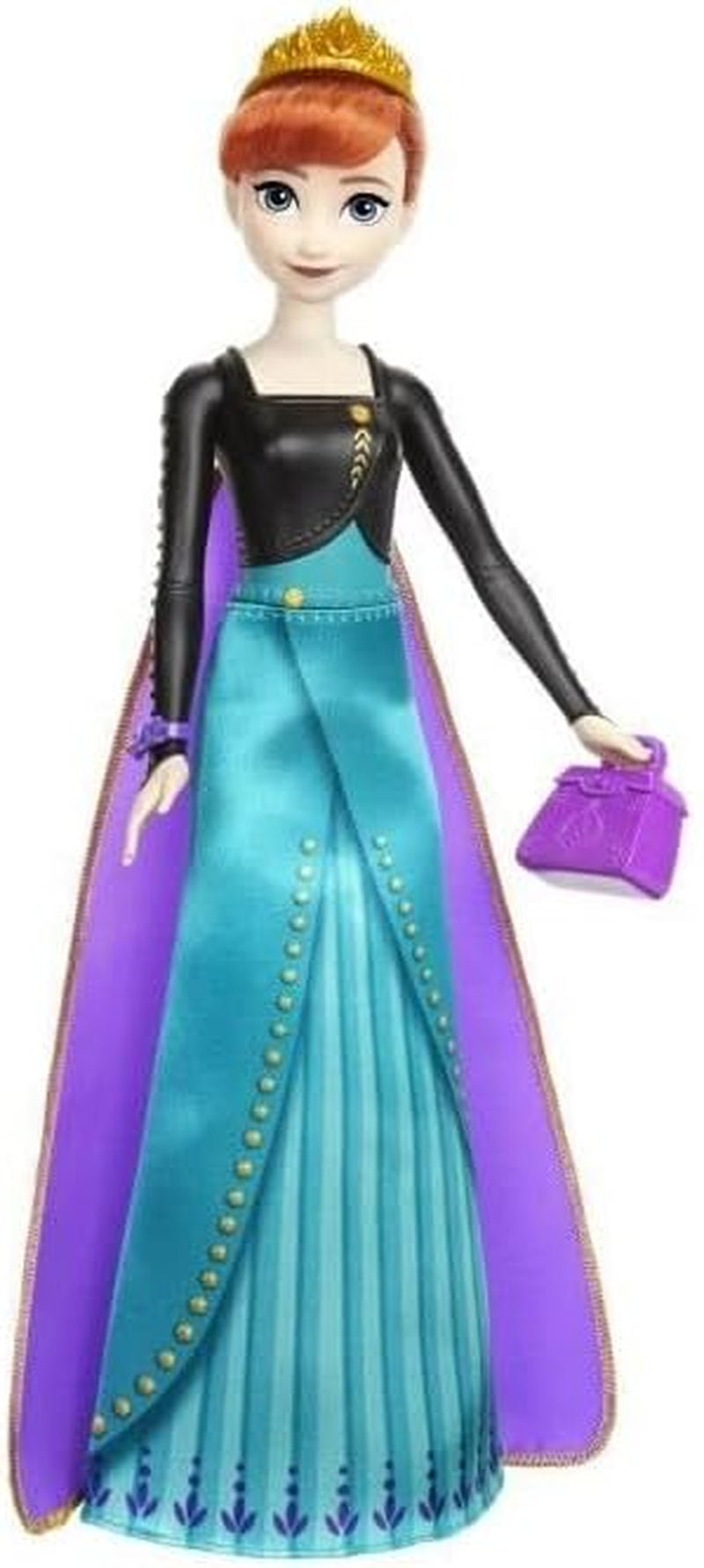 Mattel Disney The Ice Queen Anna Fashion Doll Set, Spin & Reveal con 11 sorpresas, incluyendo 5 accesorios, 5 pegatinas y una escena de juego, inspirada en la película de Disney, HXD27 Naty Shop Dolls