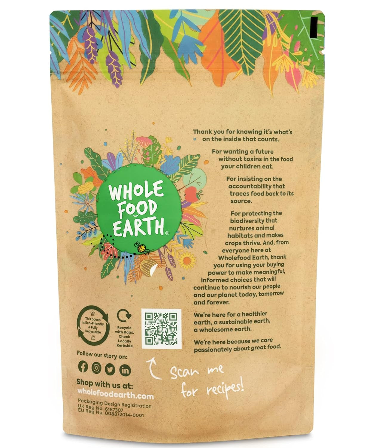 Cuscús ecológico Wholefood Earth – 1kg | Crudo | Sin OGM | Vegano | Rico en fibra | Certificado orgánico