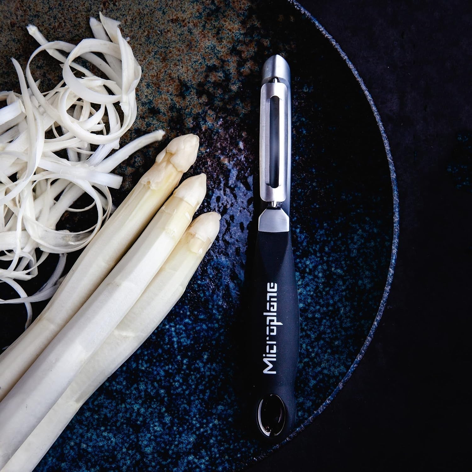 Naty Shop Pelador Ambidiestro Profesional Microplane de Doble Hoja de Acero Inoxidable