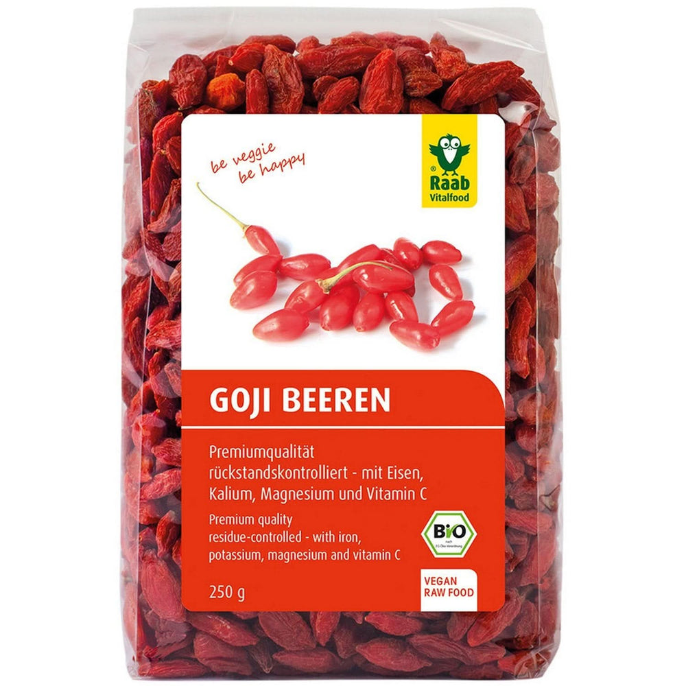 Raab Vitalfood Bayas de Goji Bio, calidad premium, 500 gramos Naty Shop productos deshidratados 250 gramos