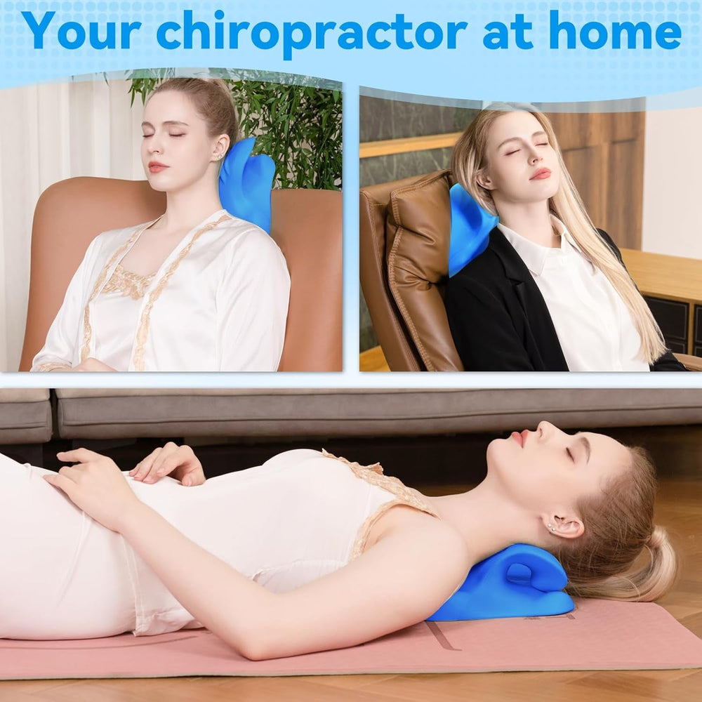 Neck Stretcher 2.0, Cloudy Neck Lefaya Neck Stretcher Orthopaedic Test Winner Neck Stretcher pentru a ușura durerea gâtului Premium Neck Hump Neck Cloud corectează postura (albastru) Perne ortopedice cervicale Naty Shop
