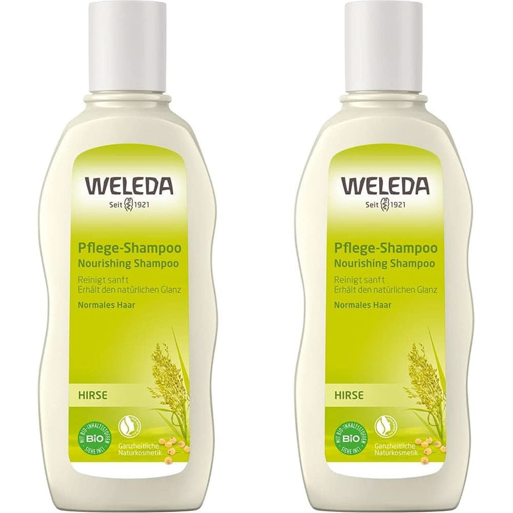 WELEDA Organic Millet Care Champú, limpieza suave, 190 ml Ducha y baño Naty Shop 2 x 190 ml Champú de cuidado