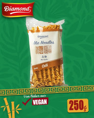 DIAMOND Mie Chili Noodles, fideos de trigo con chile en polvo, sin huevo, rápidos y fáciles, vegetarianos - 1 x 250 g