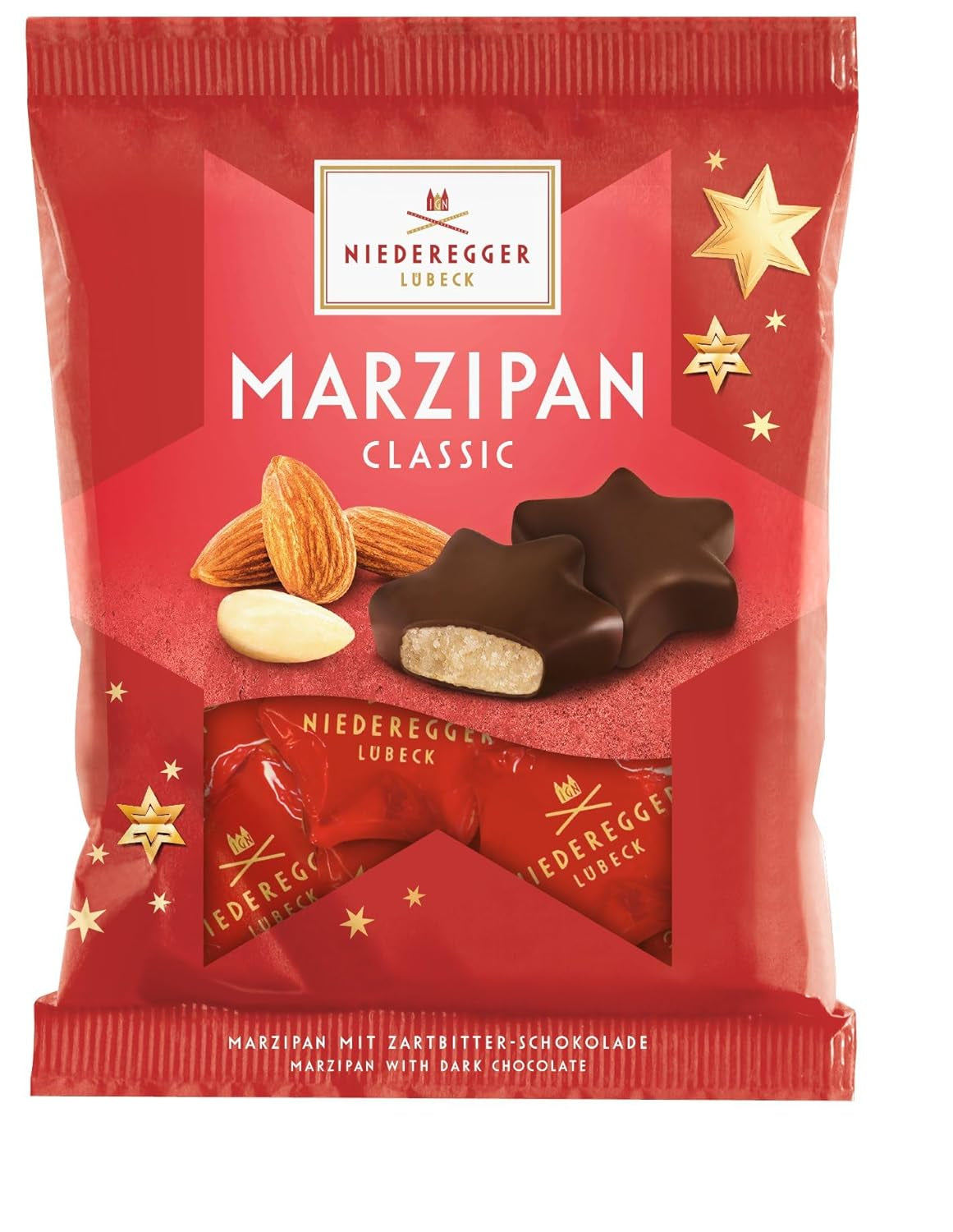 Niederegger Estrellas de mazapán en bolsa 87g