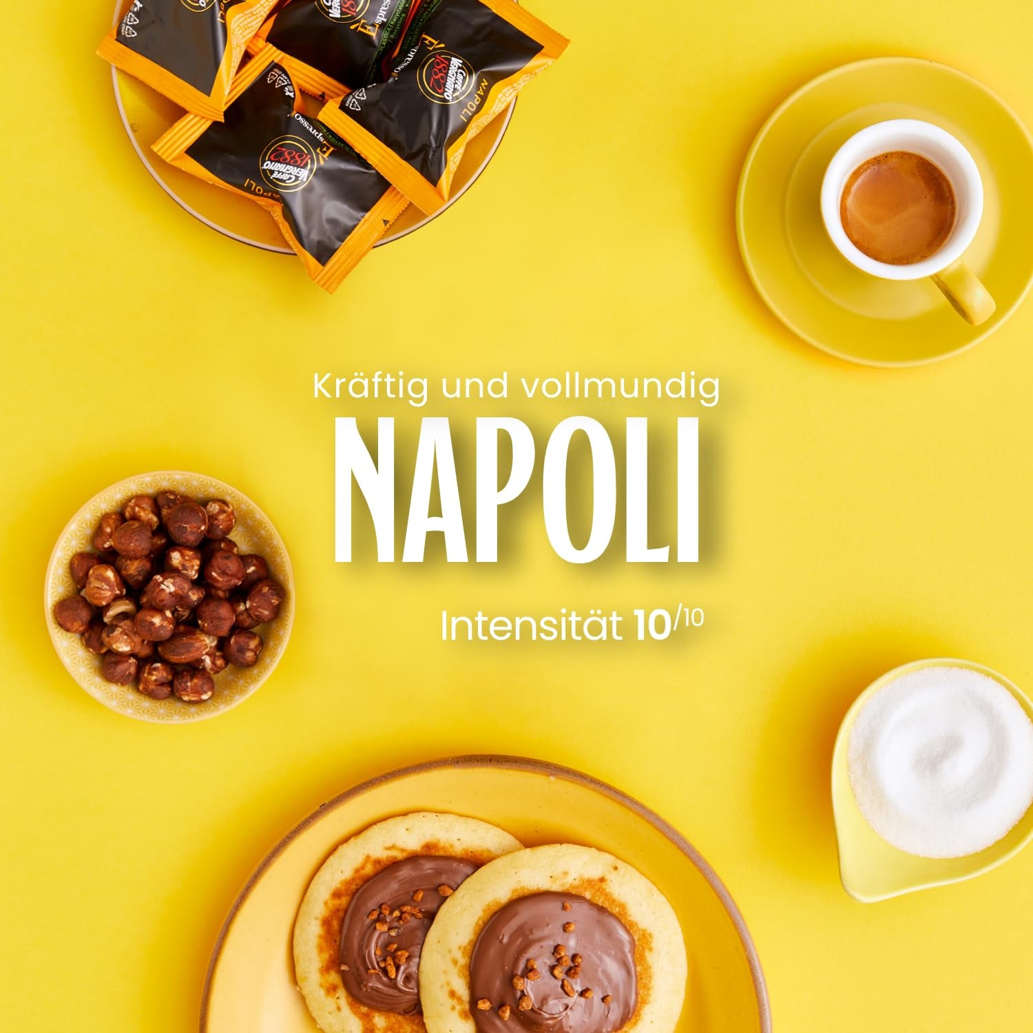 Caffè Vergnano 1882 - Èspressokompostierbare Kaffeekapseln, Kompatible Mit Nespresso, Napoli - Packung Enthält 100 Kapseln