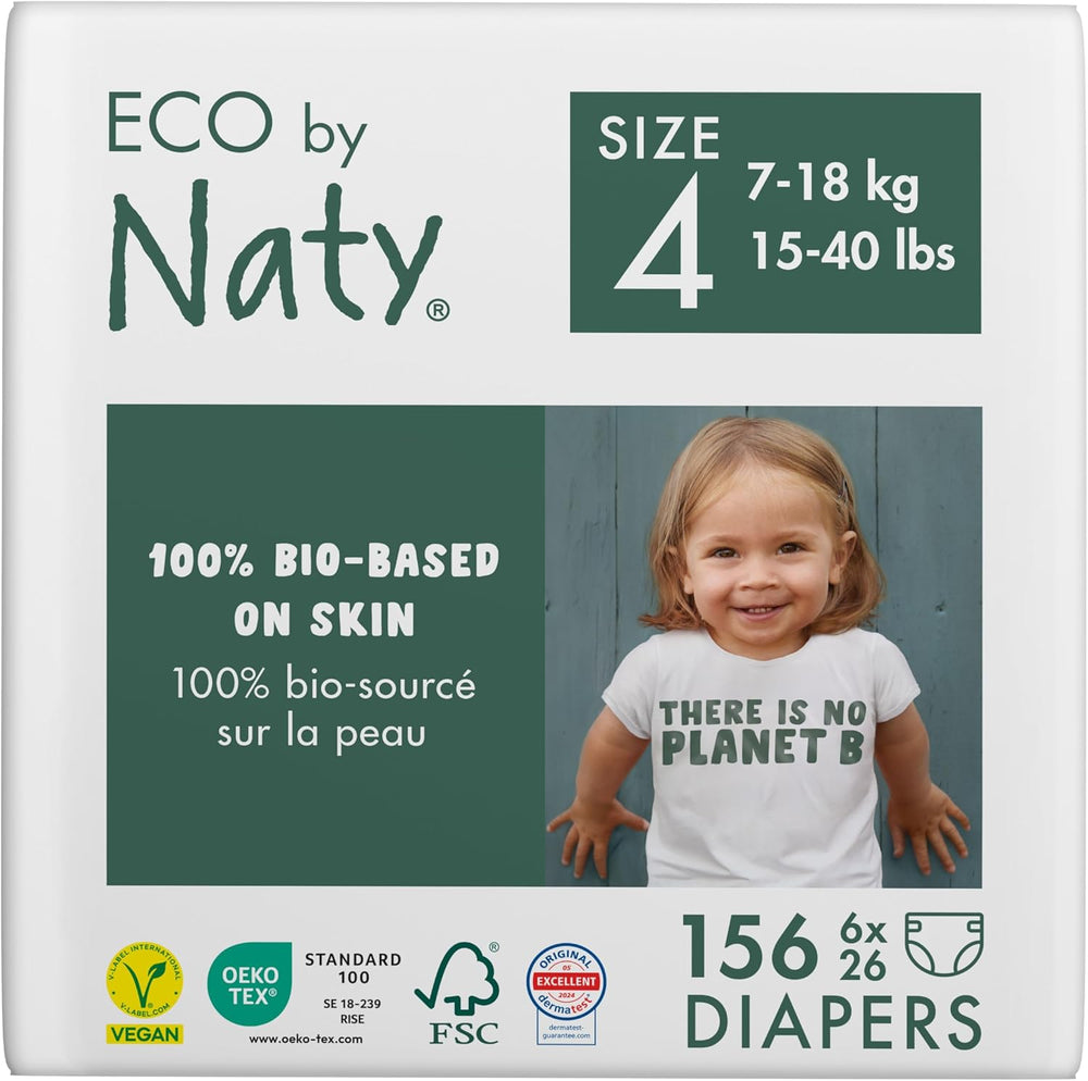 Pañales Eco Eco by Naty Baby Eco Pañales: pañales orgánicos de primera calidad, ecológicos, elaborados con materiales de origen vegetal, ideales para la piel sensible del bebé (tamaño 5 - 80 piezas)