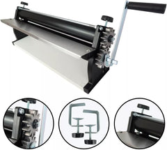 DKN Máquina para enrollar masa de pizza con manivela, 48,8 cm, máquina para hacer fideos, teigfolie con rodillos anti-empuñaduras y control Dicken - Construcción en acero macizo y aluminio