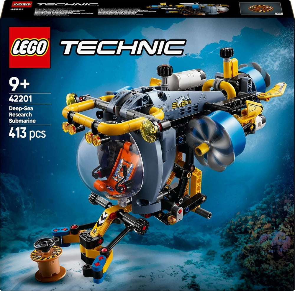 LEGO Technic Submarino Explorador de las Profundidades, Juguete de Construcción para Niños de 9 Años, Niños y Niñas, Ideas Creativas para Regalos de Cumpleaños, Vehículo para Construir con Hélices Giratorias, 42201 Juegos de Construcción Besuche den LEGO-Store
