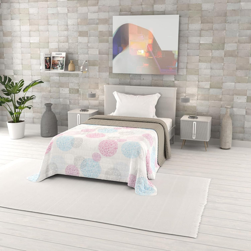 Colcha De Verano Estampada Fantasía, Relleno De Poliester, Pétalos, 260X270Cm Edredones y Edredones Naty Shop Molecule 220X270Cm