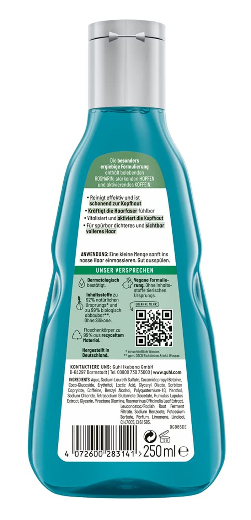 Guhl Men Full & Strong Champú - Tipo de cabello: Fino, fino, normal Guhl Ducha y Baño