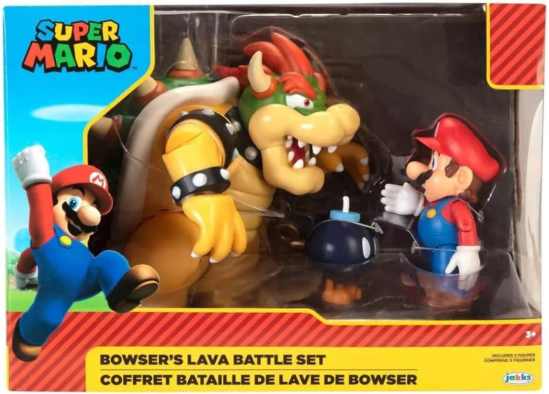 Nintendo Super Mario Bowser 18Cm Vs. Set de figuras de Mario (Oleada 1) Figuras de acción Naty Shop