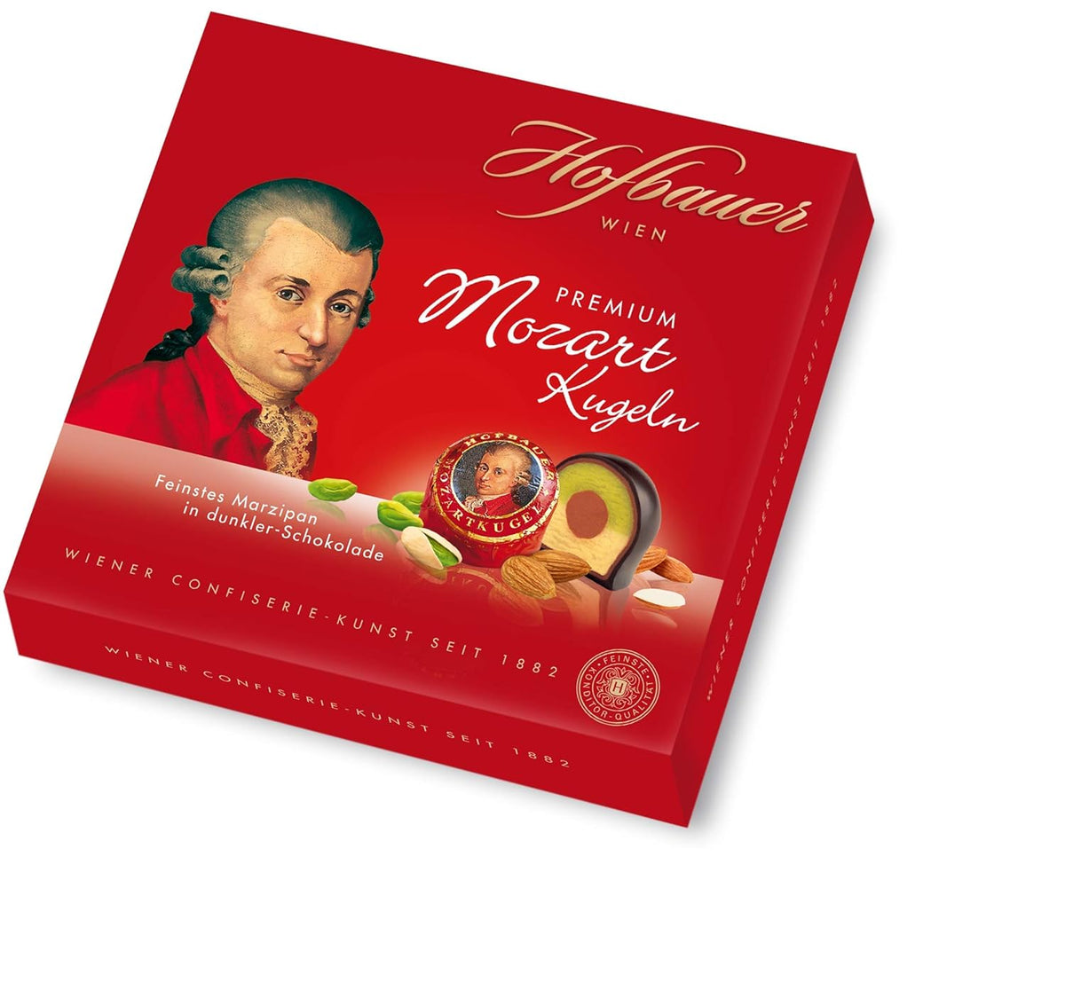 Hofbauer Viena, Mozartkugeln 200 g, chocolate negro