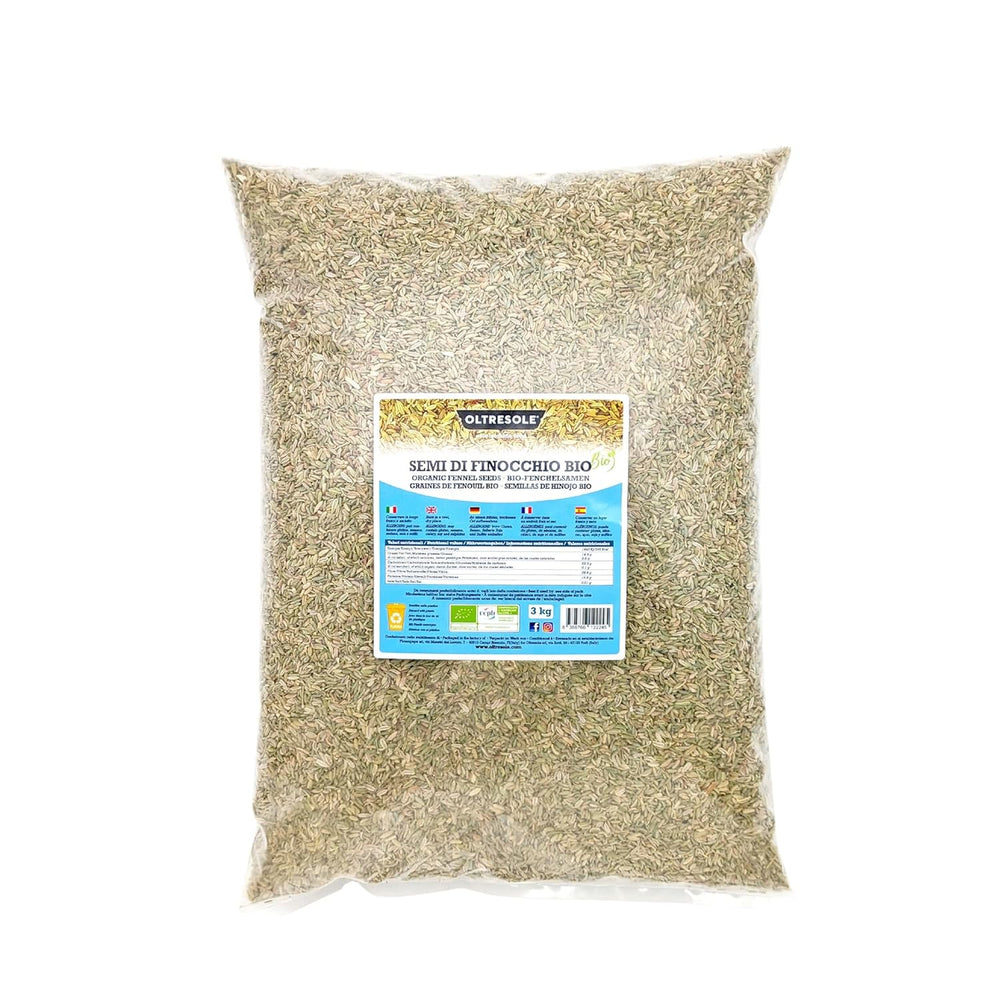 Semillas de Hinojo Orgánicas 3kg Semillas Enteras Orgánicas Ideales para Infusiones y Recetas Digestivas de Hierbas Perfectas para Hornear Tamaño Conveniente