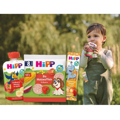 Pliculeț HiPP Organic Mango-Fructul Pasiunii în Aromă de Pară-Măr - Nick Rhino (8 x 100g), de la 1 an, piure de fructe 100%, fără zahăr adăugat, vegan, de cea mai bună calitate organică