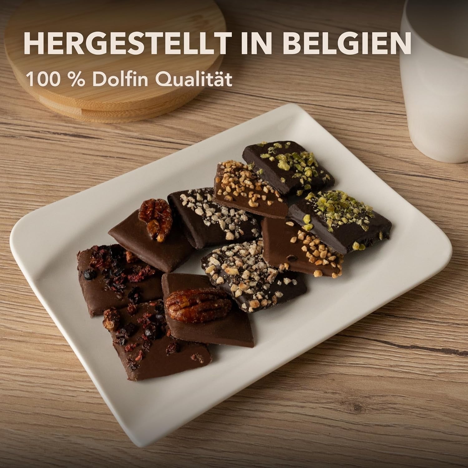 Dolfin Caramel & Ciocolată, fabricat în Belgia, 200 grame Bomboane de Ciocolata Naty Shop