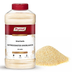 Prymat Getrockneter Knoblauch granuliert 1,05 kg – Aromatisches Knoblauchgranulat zum Würzen von Fleisch, Fisch, Gemüse, Sauce, Dips & Marinaden – intensiv im Gesmack – ohne Zusätze