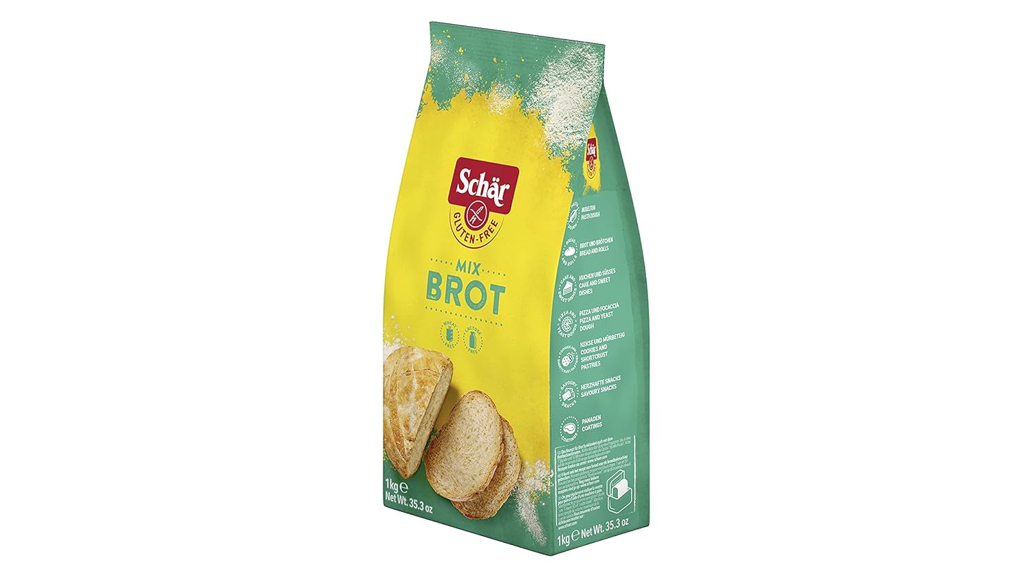 Mix B - Brot Mix Backmischung Sin Gluten 1Kg, Pack 10Er Naty Shop