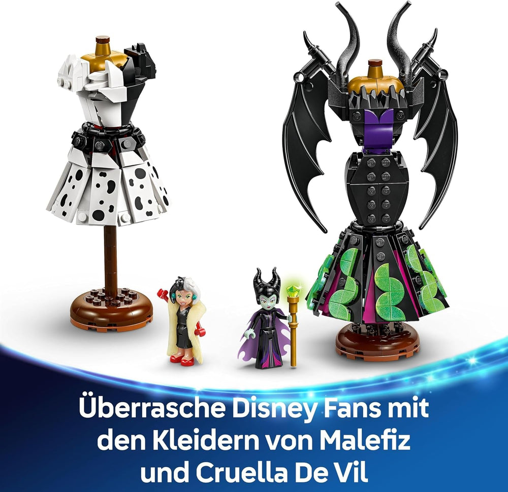 LEGO Ç€ Villanas De Disney Los Vestidos De Maléfica Y Cruella De Vil - Juguete para niños y niñas a partir de 9 años - Incl. 2 minimuñecas y 2 figuras de animales: regalo de cumpleaños para fans 43262 Juegos de construcción Besuche den LEGO-Store