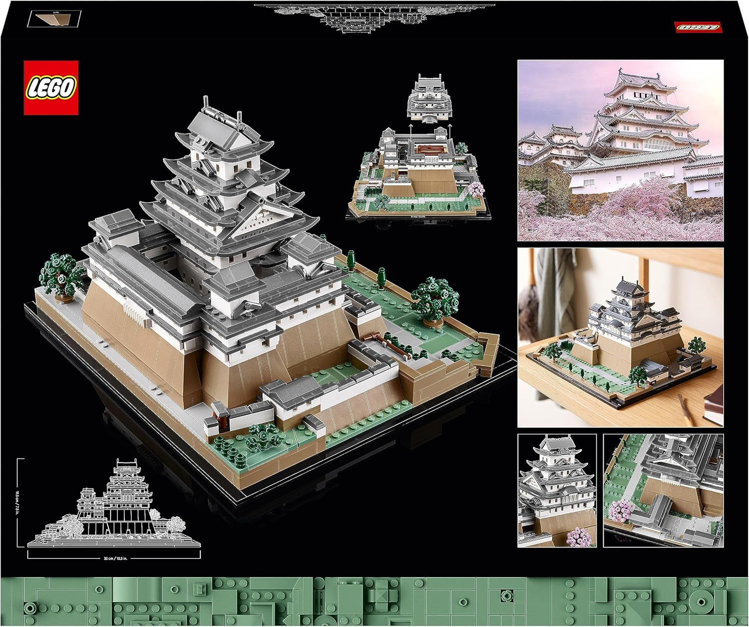LEGO Architecture Castillo Himeji, kit de modelo para adultos, colección Landmark, set de abanicos de jardinería creativa y cultura japonesa con cerezo en flor, regalo para él y ella 21060 Juegos de construcción Besuche den LEGO-Store