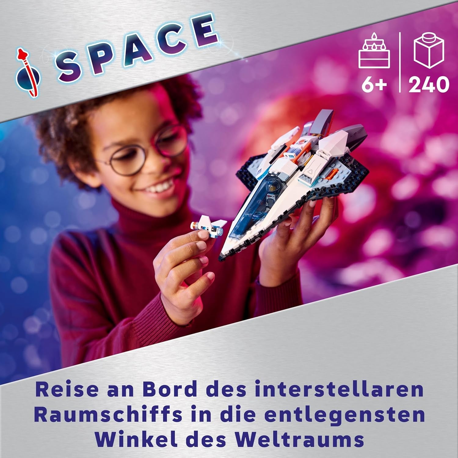 LEGO City Raumschiff, Weltraum-Spielzeug mit Space Shuttle para niños de 6 años, set con figura de astronauta 60430