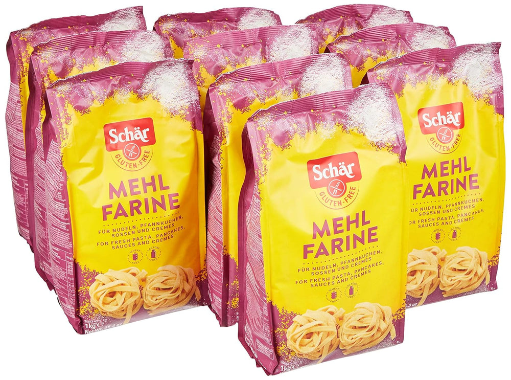 Mehl "Farine" - Basismehlmischung Glutenfrei 1Kg, 10Er Pack Mezcla para hornear y cocinar Naty Shop