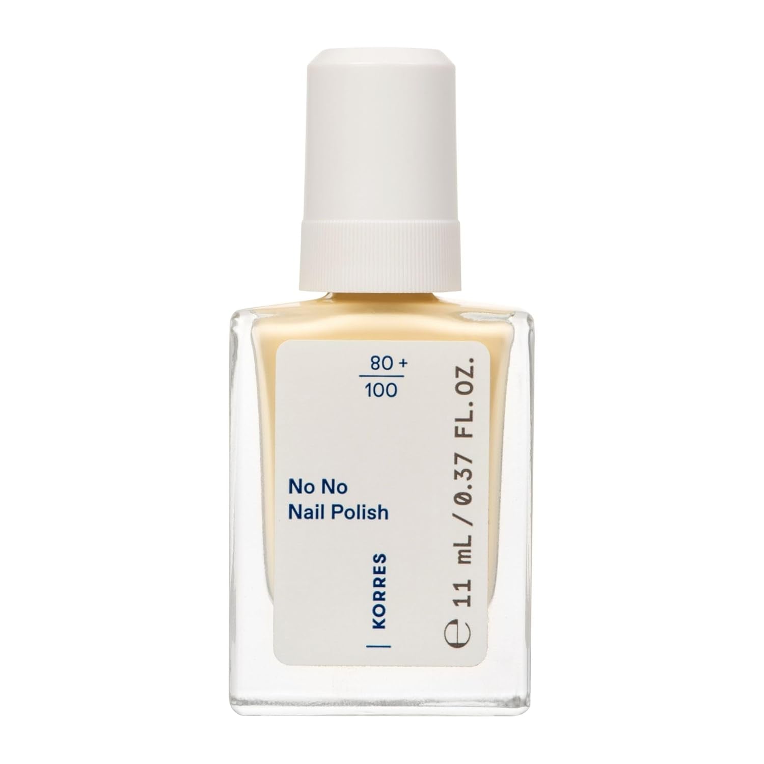 KORRES No No base de esmalte de uñas - base 10% vegana sin liberación, para un color duradero y resistente a las astillas, 11 ml - uñas cuidadas de forma natural, sin sustancias nocivas