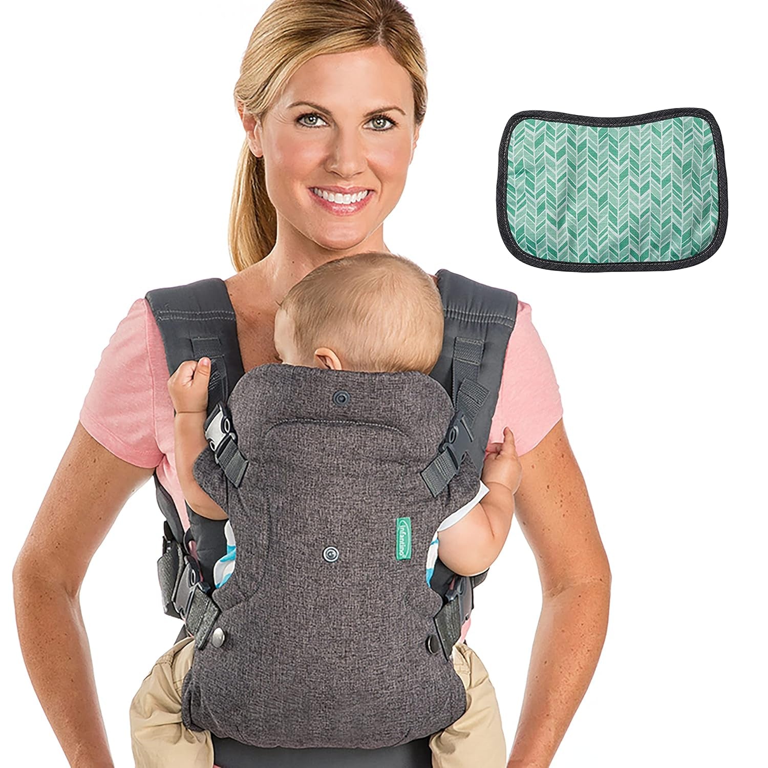 Pampers Sensitive Flip Advanced Mochila Porta Bebé 4 en 1 con Babero y Toallitas, 1200 Toallitas (15 x 80) para la Piel Sensible del Bebé, Dermatológicamente Probado, Essentials para Recién Nacidos