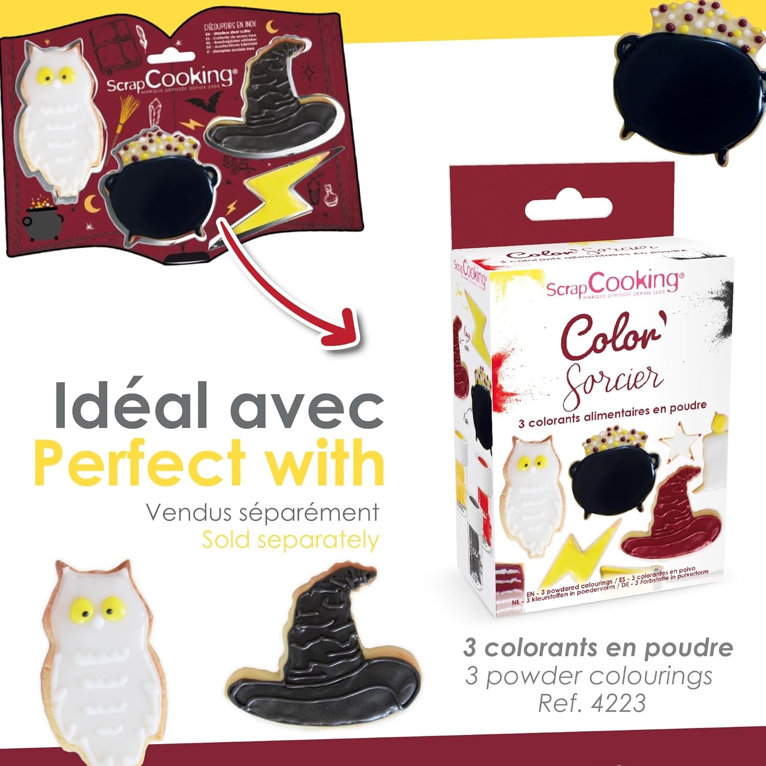 Forme de biscuiți din oțel inoxidabil ScrapCooking, 4 bucăți, accesoriu de copt, ziua de naștere, decorațiune – 2071