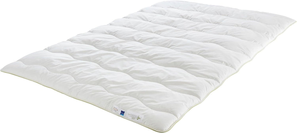 Badenia Trendline Edredón ecológico Aerelle Blue Duo 135 x 200 cm, blanco, certificado Öko-Tex, producido según el estándar de calidad alemán Edredones y edredones Naty Shop